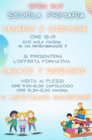 Locandina open day scuola primaria 6 dicembre 2024